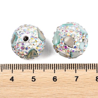 Handmade Polymer Clay Rhinestone Beads CLAY-H009-03A-1