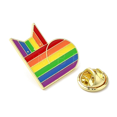 Pride Rainbow Enamel Pins JEWB-Z011-01D-G-1