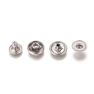 304 Stainless Steel Snap Buttons STAS-WH0014-06D-1