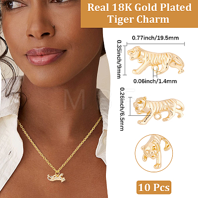 10Pcs Brass Pendants KK-BBC0027-36-1