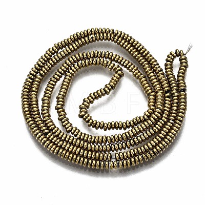 Electroplate Non-magnetic Synthetic Hematite Beads Strands G-T114-58-LG-1