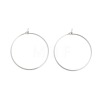 Brass Hoop Earring Findings KK-R112-038E-1