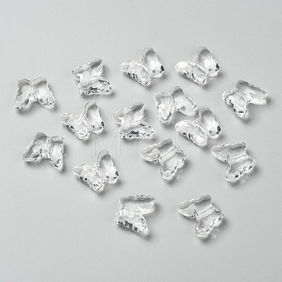 Transparent Acrylic Beads PL405Y-6-1
