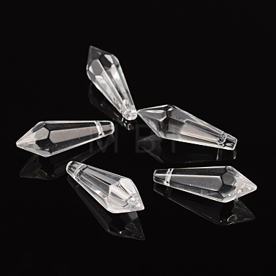 Faceted Glass Pendants X-GD14x37mmC01-1