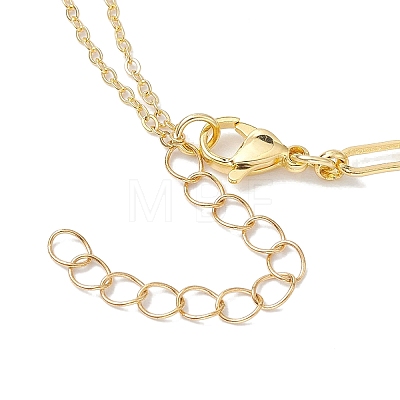 Brass Micro Pave Cubic Zirconia Hamsa Hand Pendant Necklaces NJEW-JN04729-1