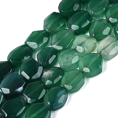 Dyed & Heated Natural Agate Beads Strands G-N359-15A-02-1