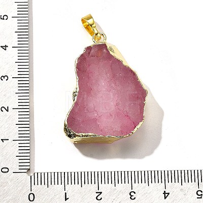 Raw Rough Natural Dyed Quartz Crystal Pendants G-G895-05LG-07-1