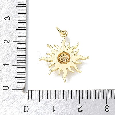 Brass with Rhinestone Pendants KK-CBAD872-01G-02-1