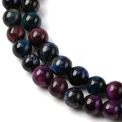 Grade AB Natural Tiger Eye Beads Strands G-F591-18-6mm-06-1