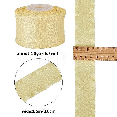 Ruffled Polyester Ribbon OCOR-WH0047-79-1