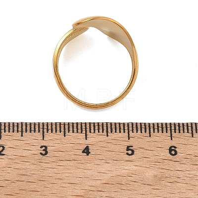 304 Stainless Steel Cuff Open Rings for Women RJEW-F208-02G-02-1