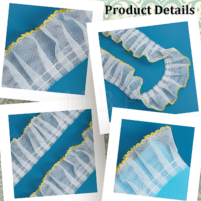 Gorgecraft Polyester Pleated Lace Trims SRIB-GF0001-31A-1