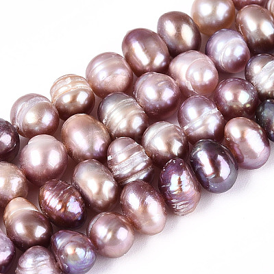 Natural Cultured Freshwater Pearl Beads Strands LS-PEAR-N013-05O-02-1
