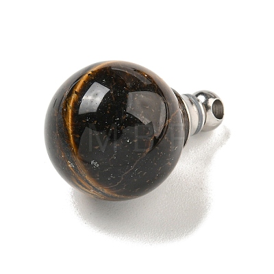 Natural Tiger Eye Perfume Bottle Pendants G-K338-22P-07-1