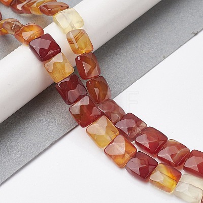 Natural Red Agate Beads Strands G-K359-B11-01-1