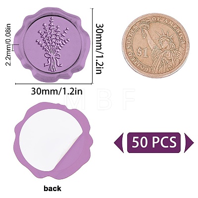 CRASPIRE Adhesive Wax Seal Stickers DIY-CP0008-18R-1