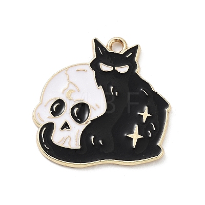 Halloween Alloy Enamel Pendants PALLOY-P301-01D-G-1