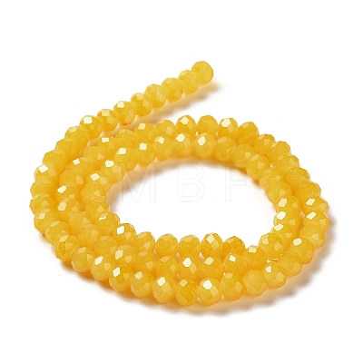Baking Paint Imitation Jade Glass Bead Strands LS-DGLA-A034-J6MM-A30-1