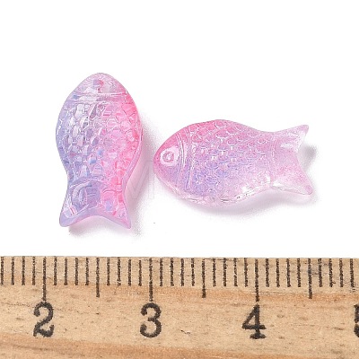 Baking Painted Transparent Glass Beads GLAA-I050-10L-1