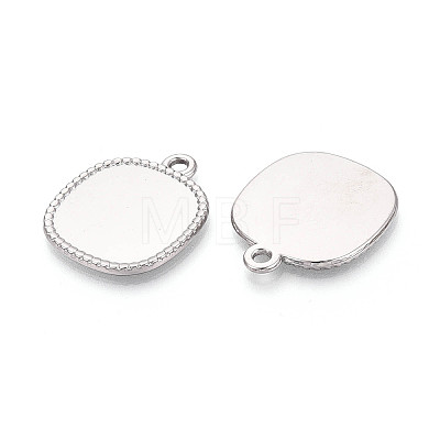 304 Stainless Steel Pendant Cabochon Settings STAS-N108-70P-1