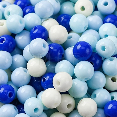 Opaque Acrylic Beads SACR-Q004-01B-1