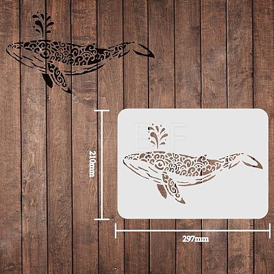 Large Plastic Reusable Drawing Painting Stencils Templates DIY-WH0202-117-1