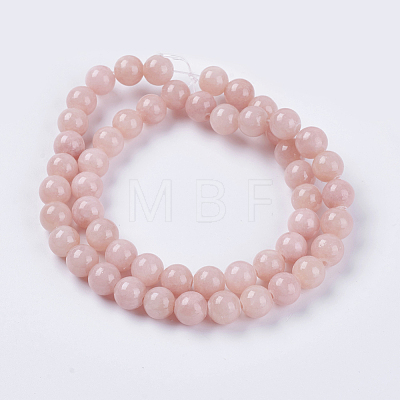 Natural Yellow Jade Beads Strands G-G598-8mm-YXS-02-1