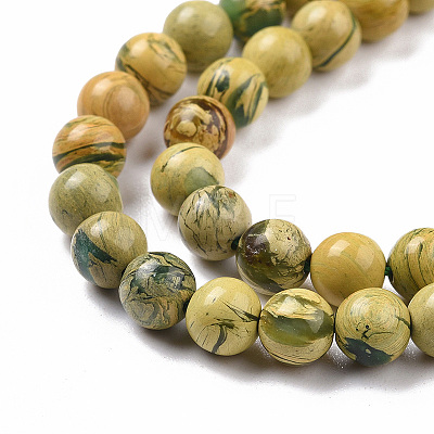 Natural Verdite Stone Beads Strands G-C242-03A-1