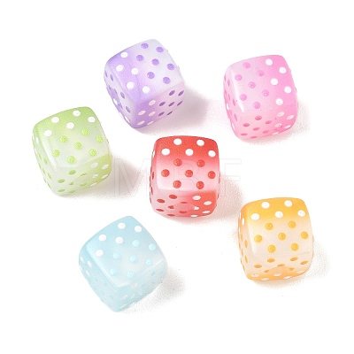 Printed Acrylic European Beads AC-CBA4EF4-07-1