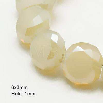 Electroplate Glass Beads EGLA-D028-M-1