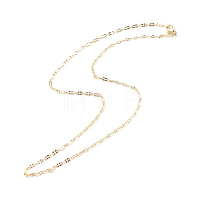Brass Oval Link Chains Necklace for Women NJEW-P265-23G-1