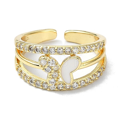 Rack Plating Real 18K Gold Plated Brass Rings RJEW-B054-01G-02-1