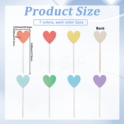 14Pcs Wooden Picks for Vase Decorations AJEW-SP0004-71C-1