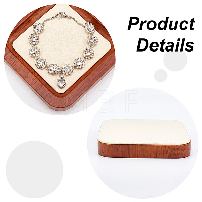 Square Wood Jewelry Plate AJEW-WH0401-71A-1