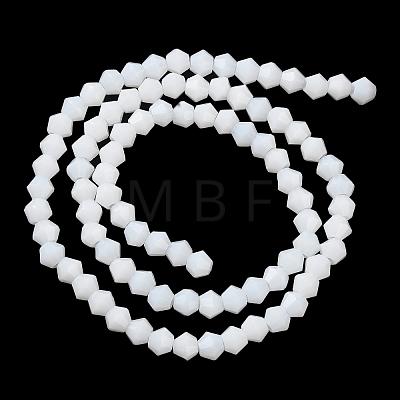Opaque Solid Color Imitation Jade Glass Beads Strands GLAA-F029-P4mm-15-1
