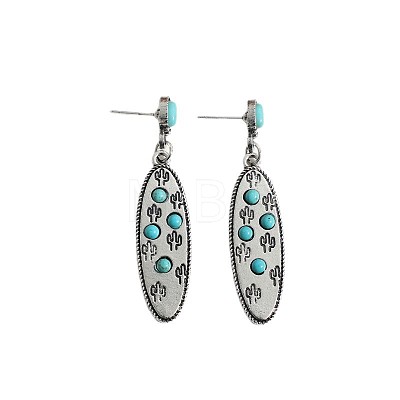 Alloy Resin Stud Dangle Earrings WGDAB08-01-1