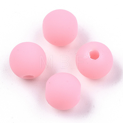 Opaque Spray Painted Acrylic Beads ACRP-N002-22C-1