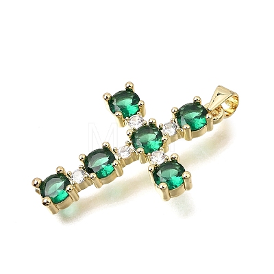 Brass Pave Cubic Zirconia Pendants CU-CBAE7DF-11G-B01-1