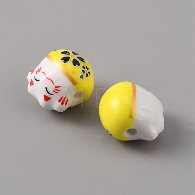 Handmade Porcelain Beads PORC-WH0016-02D-1