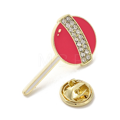 Cute Hot Pink Lollipop Enamel Pins JEWB-S025-12B-1