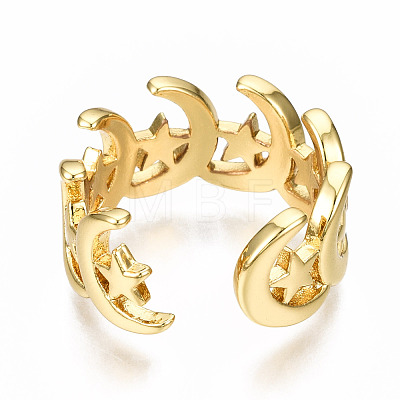 Brass Cuff Rings RJEW-N035-014-NF-1