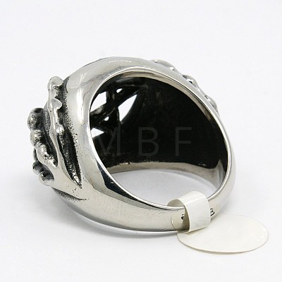 Personalized 304 Stainless Steel Star Rings for Men RJEW-F015-18-1