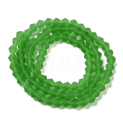 Imitate Austrian Crystal Frosted Glass Beads Strands GLAA-F029-TM4mm-B03-1