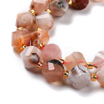 Natural Cherry Blossom Agate Beads Strands G-L579-03-1
