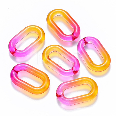 Two Tone Transparent Acrylic Linking Rings OACR-S036-006B-N03-1