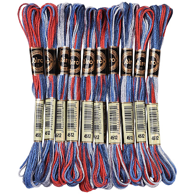 10 Skeins 6-Ply Polyester Embroidery Floss OCOR-CY0004-38J-1