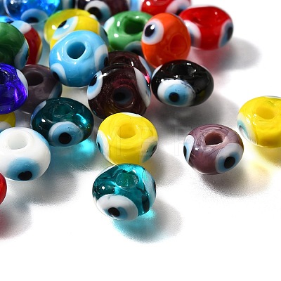 Handmade Evil Eye Lampwork Beads LAMP-F021-01-1