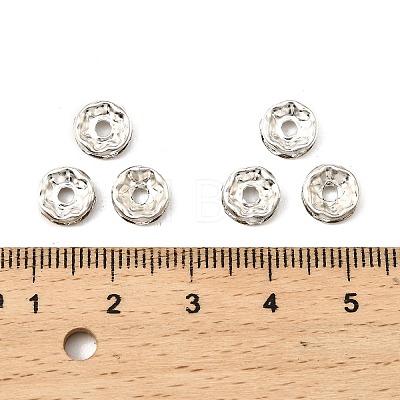 Brass Rhinestone Spacer Beads X-RSB038-B01-1