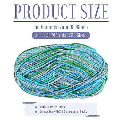 Light Gradient Segment Dyed Polyester Yarn DIY-TADJ0002-005J-1
