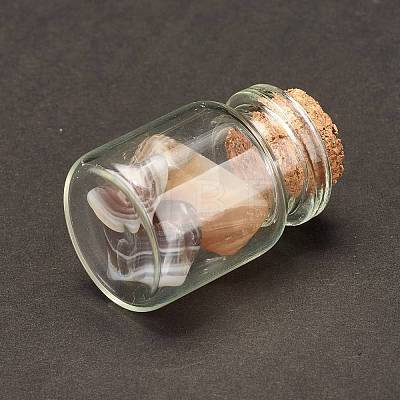 Transparent Glass Wishing Bottle Decoration DJEW-A001-01B-11-1